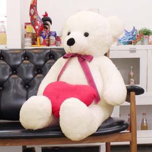 [11번가완구][인기선물][국내생산 인기선물] 스킨130cm 대형 곰인형 큰 애착인형+하트쿠션