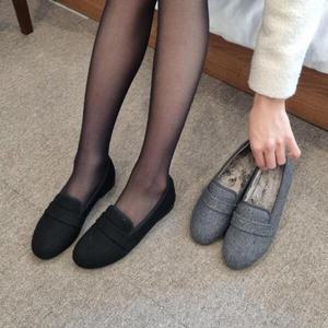 /신상오픈런 털안감 따뜻한 보온 플랫로퍼 겨울하객룩 단화