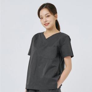[HYIJSSP1_4B]그레이 병원간호복 상의 병원 스크럽 간호