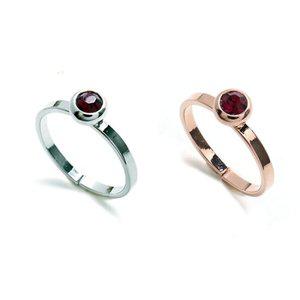 4mm 루비 오스트리아 크리스탈 프리반지(2Type)