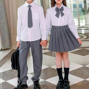 [JHP9SQ82_51IB]상하의 긴팔 하복세트 교복 (키즈-성인)