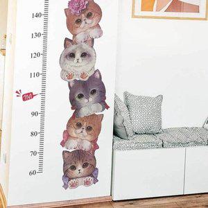 [기타]키재기 시트지 고양이 키재기스티커 시트지스티커 (WFFTT0E)