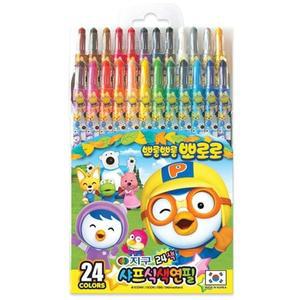 [JHQSWWMT_52GP]샤프식색연필 뽀로로 24색 12개입