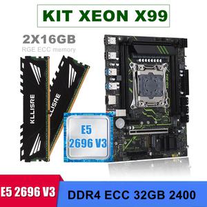 Kllisre LGA 2011-3 메인보드 키트 xeon X99 E5 2696 V3 32GB 2400MHz DDR4 ECC 메모리