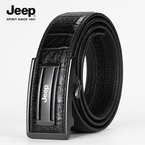 JEEP 악어무늬 소가죽 벨트 3.5cm 남성 비지니스 패션 허리띠 스트랩 정장 남편 아버지 남친 선물