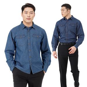 아센티 워크웨어 데님 워크 남방 청남방 청 작업복 셔츠 380