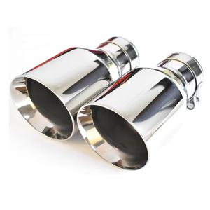 호환 평평한 배기 팁 스테인리스강 자동차 테일 파이프 66mm 76mm 입구 4 인치 배출구 광택