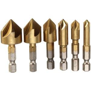 이바리HSS 19 Mm 카운터 싱크 모따기 금속용 펀치 센터 전동 이바리6Pcs 6 9mm 쓰리