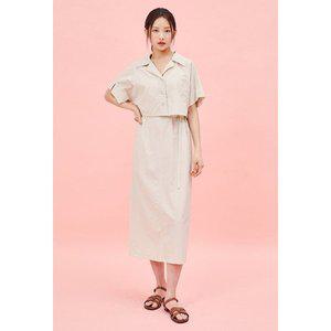 [JJ지고트](광주신세계)셔츠 레이어 백 밴딩 원피스GP5A0OPJ21