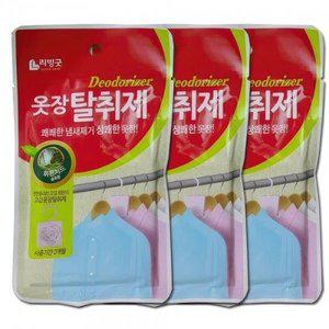 [기타]옷장 향기 옷걸이 탈취제 3개 서랍장 방향제 냄새