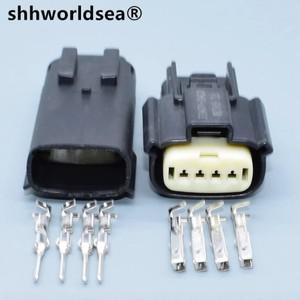 Shhworlsea 암수 조명 램프 소켓 점화 코일 커넥터 플러그 포드 쉐보레 뷰익용 4 핀 1.5mm 33471-0469