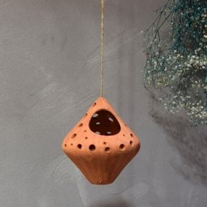 공중걸이 식물용 타공 인테리어 토분-버섯 17cm