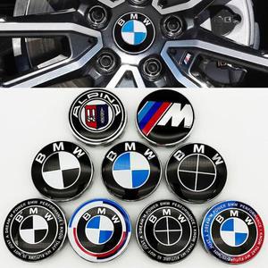 자동차 용품 4Pcs 68mm 자동차 휠 센터 캡 림 커버 배지 로고 BMW 호환 E36 E46 E63 E64 E65 E66 F20 F21 F
