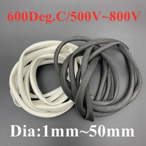 오네이 고온 브레이드 소프트 화학 섬유 유리 35MM 절연 슬리브 튜브 10M 블랙 10 화이트 ID1MM