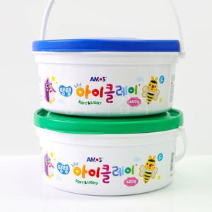 대용량 컬러 클레이 400g 흰색 노랑 빨강 초록 파랑 보라 주황 분홍 갈색 검정 색깔