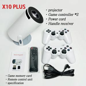 X10 Plus 레트로 비디오 게임 콘솔 안드로이드 11 시스템 휴대용 지능형 프로젝터 720p H713 Lcd Hd 상자
