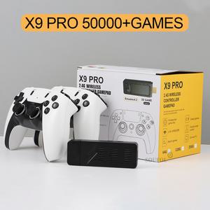 X9 프로 비디오 게임 스틱 콘솔 4K HD 42000 128G 무선 컨트롤러 레트로 TV PSP N64 용 에뮬레이터 45
