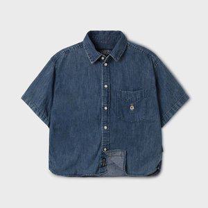 [후아유](신세계 사우스시티)Steve Denim Crop Short Sleeve Shirts WHYJF2522F