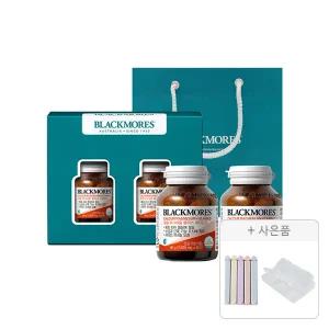 블랙모어스 NEW 칼슘 마그네슘 비타민D 선물세트 60정, 2입, 1개+쇼핑백, 1개+증정(약통 케이스 6구, 1개 + 밀봉 다용도 집게 5P,  1개)