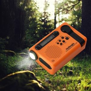 2000mAh Portable Solar Hand Crank Radio Phone Charger LED Flashlight USB Charging Hand Radio Power B