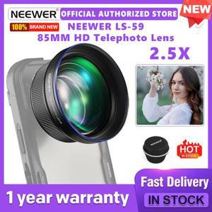 NEEWER LS-59 HD 85MM 망원 전화 렌즈, SmallRig iphone 호환 samsung 호환 용 17mm 백플레이트 2.5X 배율