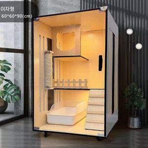 친칠라케이지 대형 다람쥐 키우기 철장 복층 토끼 고양이 하우스 원목 슈가글라이더
