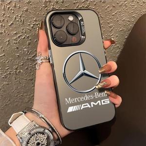스포츠 슈퍼 쿨 메르세데스 벤츠 AMG 로고 전화 케이스 iPhone 16 Pro 11 12 Mini 13 14 15 Max 7 8 Plus X