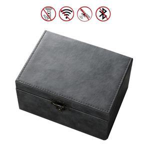 패러데이 상자 Rfid 도난 방지 신호 차단 케이스 레트로 크레이지 호스 가죽 은행 카드 차폐 자동차 키 대