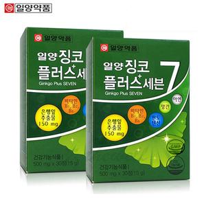 일양약품 징코플러스 60정 은행잎추출물 비타민B군 영지버섯추출분말
