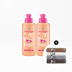 [로레알파리] 드림랭스 노 헤어컷 크림 200ml 2개+스누피 타올 1장(랜덤)