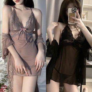 [기타]아벨리아 셔링 시스루 가운 슬립