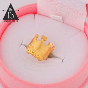 바이썰틴 베이비하트왕관 돌반지 3.75(1) 1.875(0.5) 아기순금 종로 백일 돌반지 3.75g 1.875g