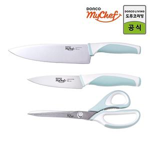도루코 마이셰프 마린 민트 칼가위세트(식도+과도+가위)