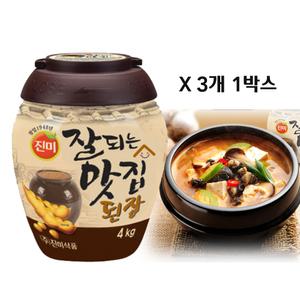 진미식품 잘되는 맛집 된장 4kg 3개 1박스