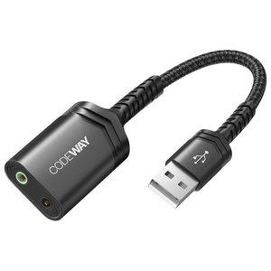 [코드웨이] USB A타입 외장형 사운드카드 3극