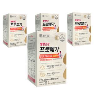 종근당 혈행건강 프로메가 알티지 오메가3 듀얼비타민D 520mg X 60캡슐 X 4박스 (4개월분)