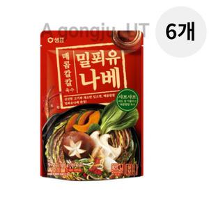 샘표 밀푀유나베 육수 즉석국 탕 찌개 간편 500g 6개