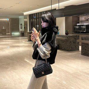 알테스 반후드 캡소매 밍크베스트 A140 블랙