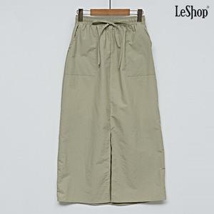 [르샵]데일리 포켓 밴딩 끈 밑단 트임 스커트 (DO1WH003A)