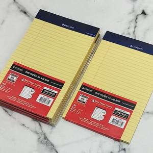 에이치플러스몰 브랜빌 옥스포드 A5 리갈패드-노랑 대용량 80매 5권 문구반점 브랜빌 유선노트