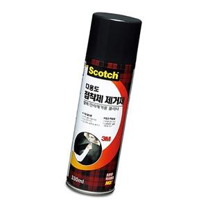 3M 강력 본드 제거 스프레이 접착제 순간 리무버 330ml 얼룩 타르기름 스티커 라벨 테이프 자국 제거제
