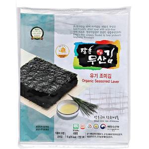 [XBJ44595_47]장흥무산 유기 조미김 5매 15g 식품 수산 해초