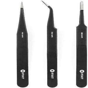 iFixit 정밀 핀셋 세트 - 전자 제품  취미 산업 전문가 공예를 위한 매우 미세하고 각진 무딘 팁