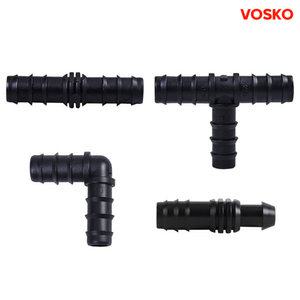 보스코 호스연결구 흑색 16mm 20mm 커넥터 수도꼭지 부속 물호스 연결구 어댑터 조인트 일자형