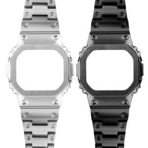 카시오 G-SHOCK DW-H5600 시리즈용 세트 시계 밴드, 스테인레스 스틸 금속 베젤 케이스 및 스트랩 수리 도