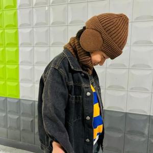 [JHQRGI4L_4B]두툼한 넥워머 귀달이비니 귀달이 세트 패션