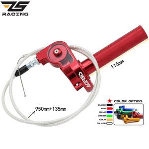ZS 레이싱 CNC 알루미늄 Acerbs 스로틀 그립 퀵 트위스터, 스로틀 케이블 CRF50 70 110 IRBIS 125 250 더트 바이크 오토바이, 22mm