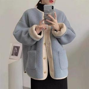 [오노마] ONM 은창)뽀글이 버튼 데일리 파스텔 코지 보온 자켓 점퍼