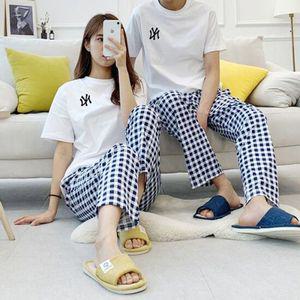 (헨리제이에스)순면 커플잠옷바지 파자마 잠옷팬츠