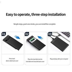 TISHRIC 하드 디스크 인클로저 박스 하우징 Sata to USB 30 C타입 드라이브 25 인치 SSD 외장 HD 케이스 최